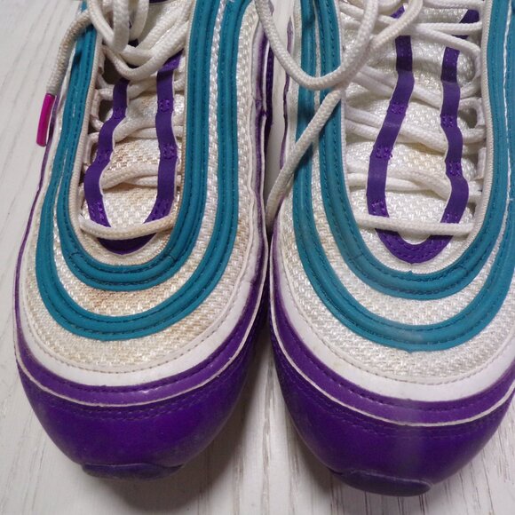 Nike Air Max 97 Easter 2020 White/Voltage Purple/Teal Womens Sz 8.5 CI7388-101 - Picture 5 of 11